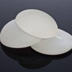 Silicone breast implants, silicone breast implants on black background