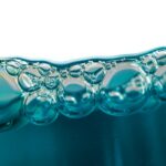 Blue water bubbles